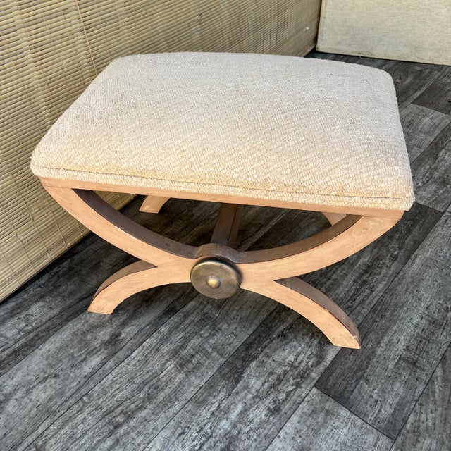 Wood Early 21st Century Art Deco Revival Ottoman / Footstool by Kreiss Collection Furniture. For Sale - Image 7 of 18
