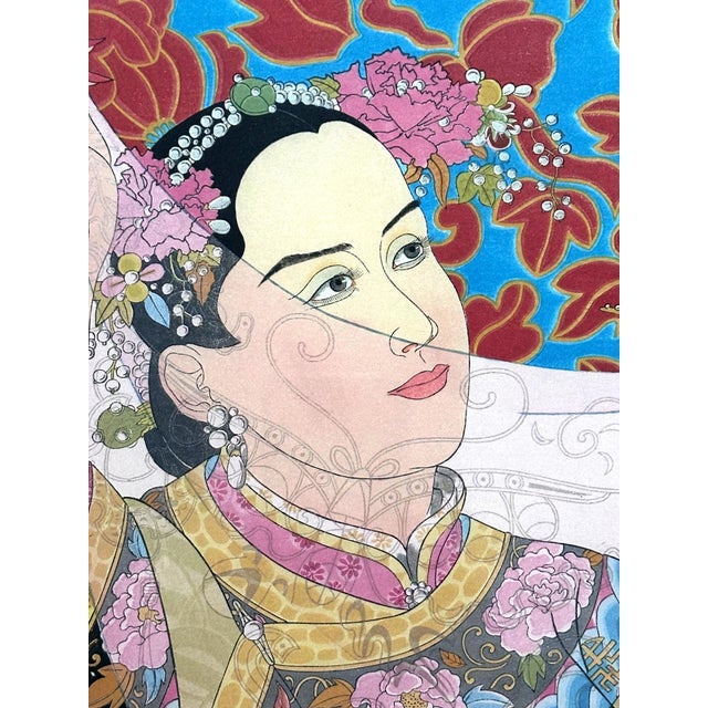 Framed Japanese Woodblock Print Les Perles by Paul Jacoulet For Sale - Image 13 of 16