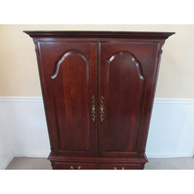 Late 20th Century Pennsylvania House Cherry Armoire, Fitted Wardrobe
