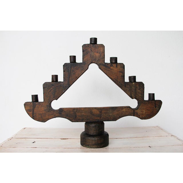 Baroque 19th Century Antique Baroque Style Wooden Ecclesiastical Altar Candelabras - a Pair For Sale - Image 3 of 11