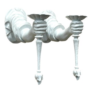 Vintage Plaster Decorative Wall Sconces - Pair For Sale