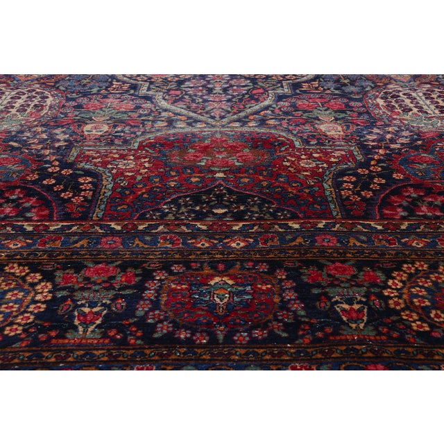 Early 20th Century Antique Persian Kerman Rug, 11'01 X 17'01 For Sale - Image 5 of 10