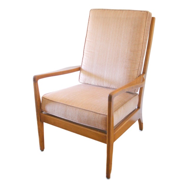 Mid Century Modern Jens Risom Style Arm Lounge Chair For Sale