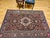 Navy Blue Vintage Kashan Rug, Hand-Knotted Wool, Floral Pattern, Navy & Ivory, 5x7 For Sale - Image 8 of 18