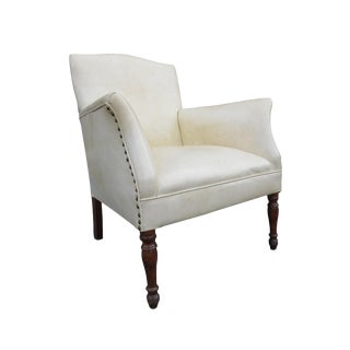 Antique English Edwardian Library Club Chair For Sale