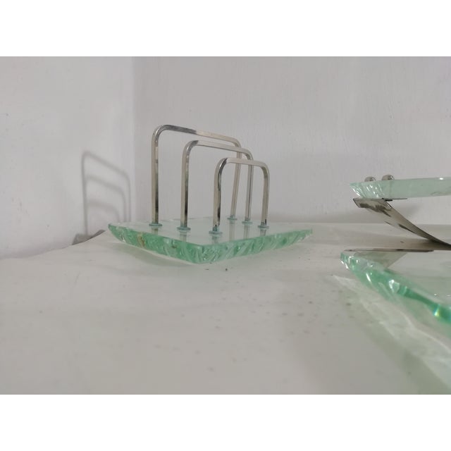 Fontana Arte Vintage Italian Desk Set by Pietro Chiesa for Fontana Arte, 1950s, Set of 5 For Sale - Image 4 of 10