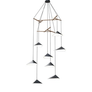 Emily V8 Pendant Light in Anthracite Semi-Matte Paint by Daniel Becker for Moss Objects For Sale