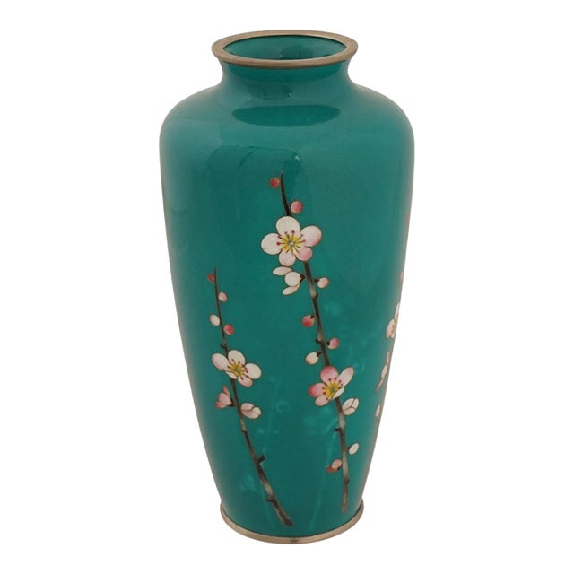 Japanese Cloisonne Enamel Vase by Inaba Kyoto For Sale