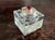 Mid 20th Century Vintage Cut Crystal Inkwell W/Brass Lid and Red Gemstone For Sale - Image 5 of 12