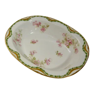 Antique Haviland Hand-Painted Limoges Floral Service Bowl