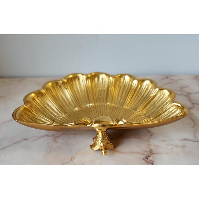 Sherle Wagner Shell W/ Turtle Feet Gilded Soap/Trinket Dish For Sale In New York - Image 6 of 15