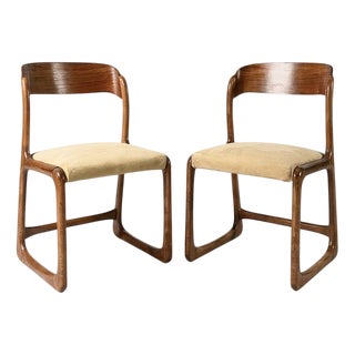 Baumann Sleigh Chairs, 1970s, Set of 2 For Sale