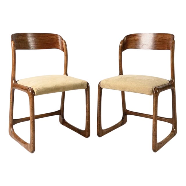 Baumann Sleigh Chairs, 1970s, Set of 2 For Sale