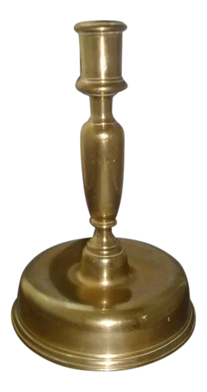 18th Century Continental Brass Baroque Candlestick