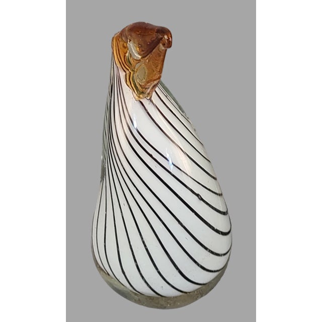 White Vintage Pair of Att. Murano Art Glass Coastal Birds Pelicans For Sale - Image 8 of 12