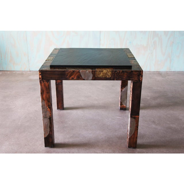 1960s Paul Evans for Directional Slate and Patchwork Game Center or Dining Table For Sale - Image 9 of 16