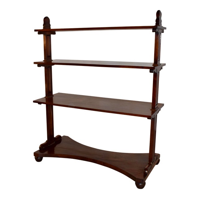 19th Century English Freestanding Shelf Made From Mahogany For Sale