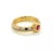 Contemporary Cartier 18k Tri Color Gold Ruby Stack Band Ring W/Cert - Size 4 For Sale - Image 3 of 7