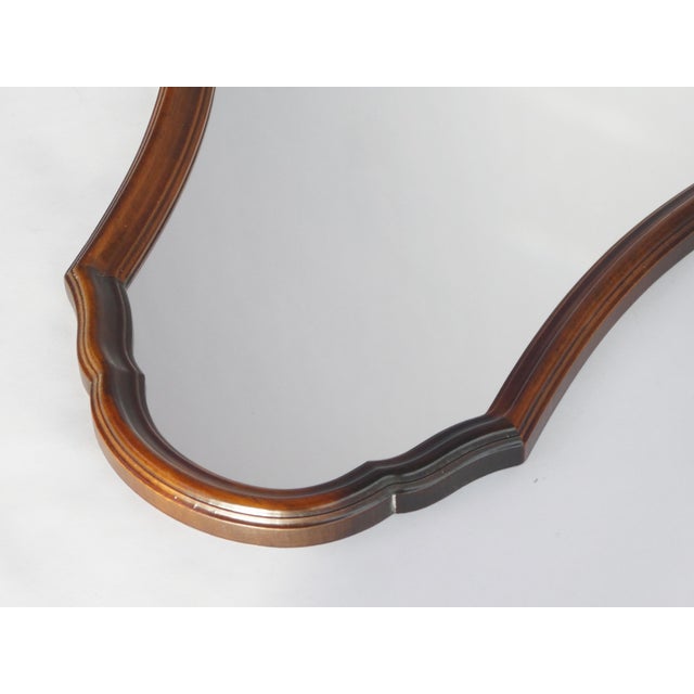 Wood Vintage Dutch Scalloped Frame Wall Mirror, 1960s For Sale - Image 7 of 10