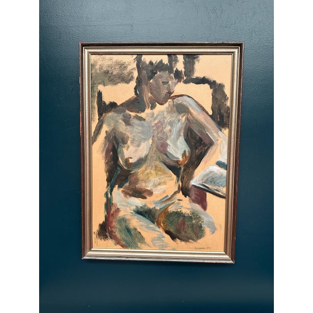 Mats Rehnman, Nude Study, 1984, Oil Painting on Panel, Framed For Sale - Image 17 of 18