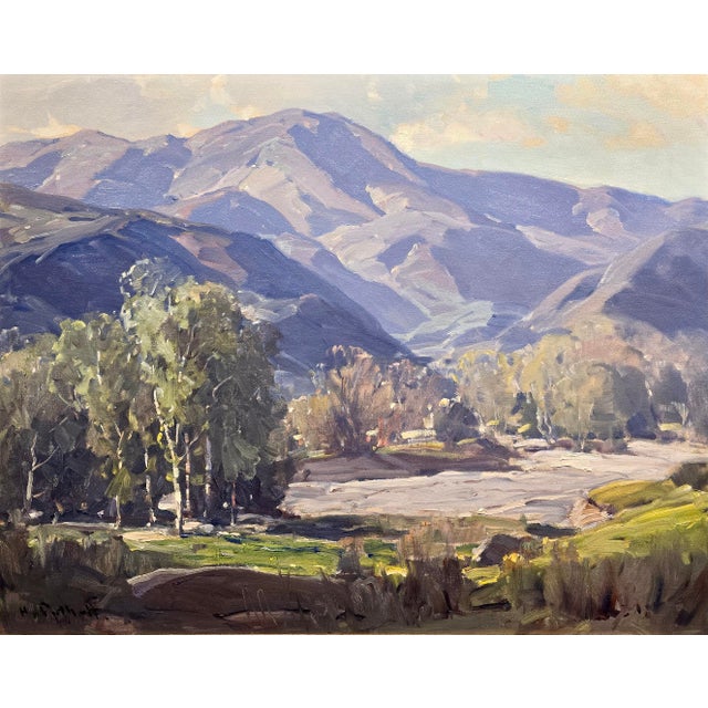 Hanson Duvall Puthuff –Southern California Arroyo Landscape-Original 1930s Oil Painting For Sale - Image 4 of 11