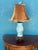 Animal blend of Classical elegance here with this enameled Cloissone style lamp , beautiful wood base with a custom made...