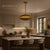 Dual Brass Polished Disc Chandelier, Mid Century Modern Ufo Pendant Light, Handmade Brass Saucer Ceiling Light, 4-Light Statement Fixture For Sale - Image 6 of 13