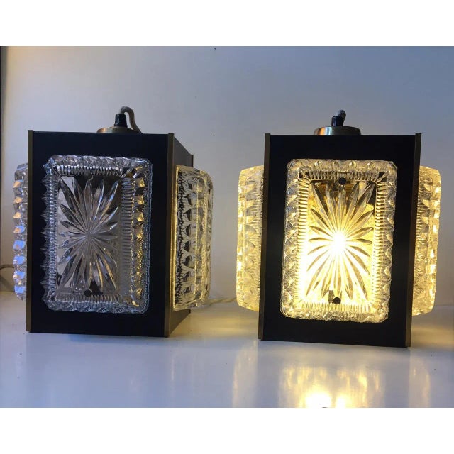 Mid-Century Austrian Crystal Pendant Chandeliers, 1950s, Set of 2 For Sale - Image 4 of 7