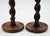English Early Victorian Oak Barley Twist Candleholders, Set of 2 For Sale - Image 4 of 10