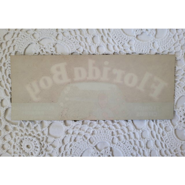 Mid-Century Modern 1950s Florida Boy Fruit Crate Label For Sale - Image 3 of 3