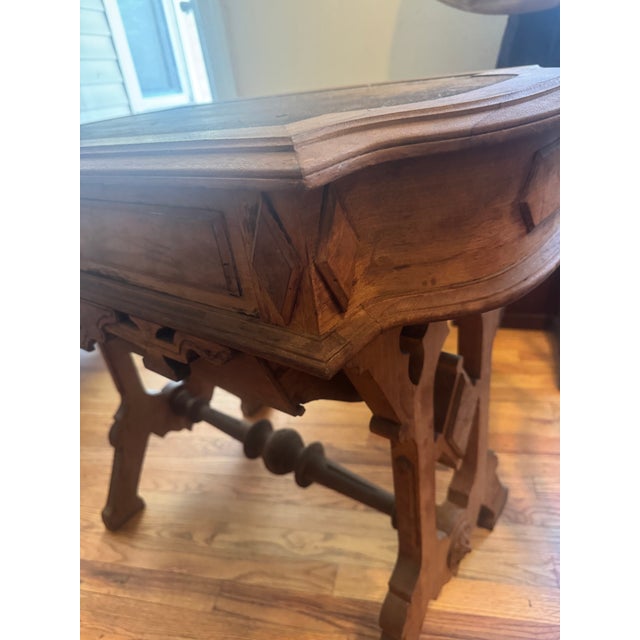 Wood American Victorian Eastlake-Style Walnut Sewing or Writing Desk For Sale - Image 7 of 9