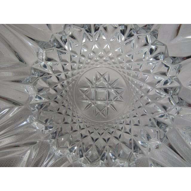 Vintage Anchor Hocking Clear Oyster and Pearl Depression Glass Bowl For Sale - Image 11 of 14