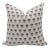 Block Print Pillow Cover - Pure White Linen 14x20 Inch- Kohinoor For Sale