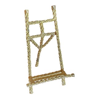 Vintage Gilt Rope Easel Display For Sale
