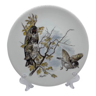 1950s Bavarian Goldfinch Bird Plate Vohenstrauss For Sale