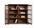 Mission Solid Oak Double Door Bookcase - Walnut For Sale - Image 4 of 10