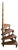 Library Staircase in Leather and Wood, 1900 For Sale