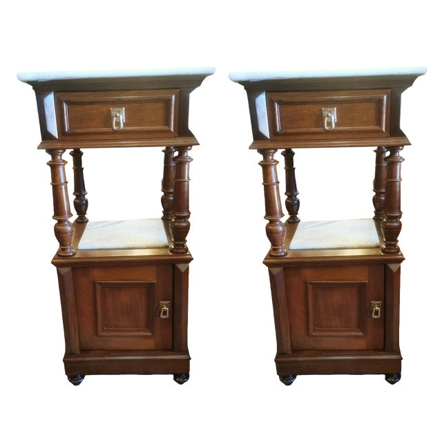 Antique Nightstands, Set of 2 For Sale