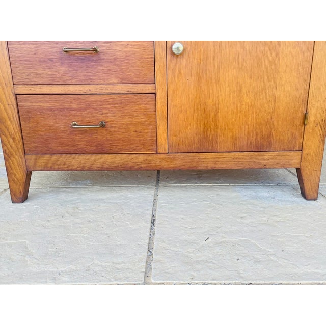 Vintage Oak Buffet with Drawers, 1950s For Sale - Image 11 of 18