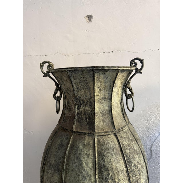 Ornamental Copper Amphora Vases, 20th Century, Set of 2 For Sale - Image 4 of 18