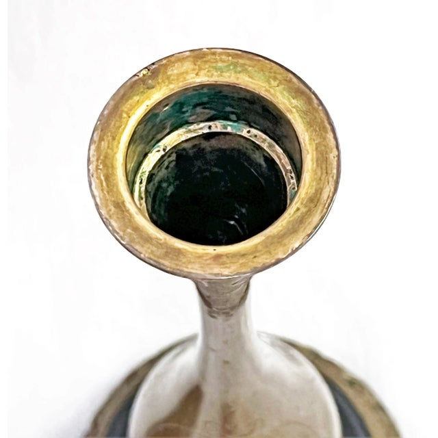 Pretty pair of antique French candlesticks. These are made of bronze and have a nice weight to them. The embossed designs...