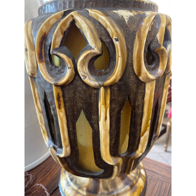 Mid-Century Modern Drip Glazed Ceramic Lamps, Hand-Crafted, Usa, 1960 For Sale - Image 15 of 15