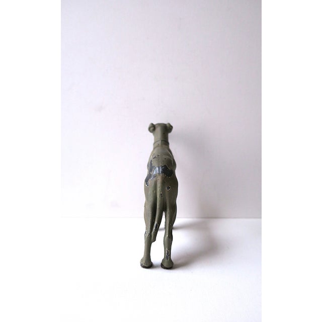 Dark Gray Dog Sculpture Decorative Object in Art Deco Style For Sale - Image 8 of 9