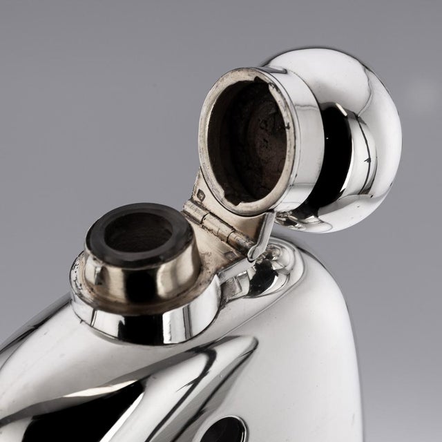 Metal 20th Century Victorian Silver Hip Flask & Cup from James Dixon & Son, 1901 For Sale - Image 7 of 12