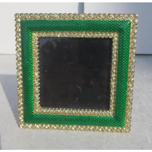 Museum of Modern Art Brass and Enamel Photo Frame For Sale - Image 4 of 5