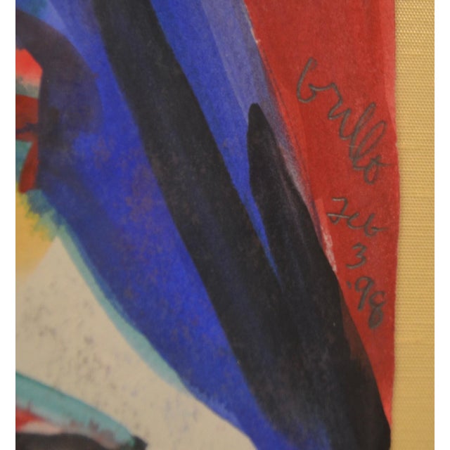 Figurative John Grillo Gouache on Paper 'Tango' For Sale - Image 3 of 3