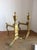 French Antique Andirons, Louis XIV Style Andirons, Brass For Sale - Image 3 of 7