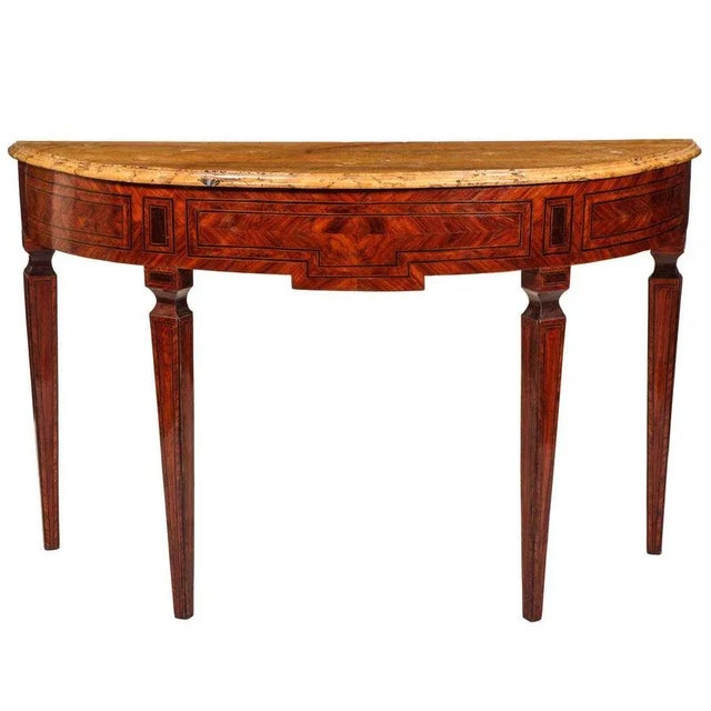 18th Century Italian Marquetry Console Table For Sale - Image 10 of 10
