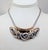 Vintage 1975 Signed Napier Book Piece Goldtone & Rhodium Plated Bib Necklace For Sale In Philadelphia - Image 6 of 8