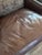 English Vintage Century Furniture Leather & Tapestry Oversized Wingback Chair For Sale - Image 3 of 14